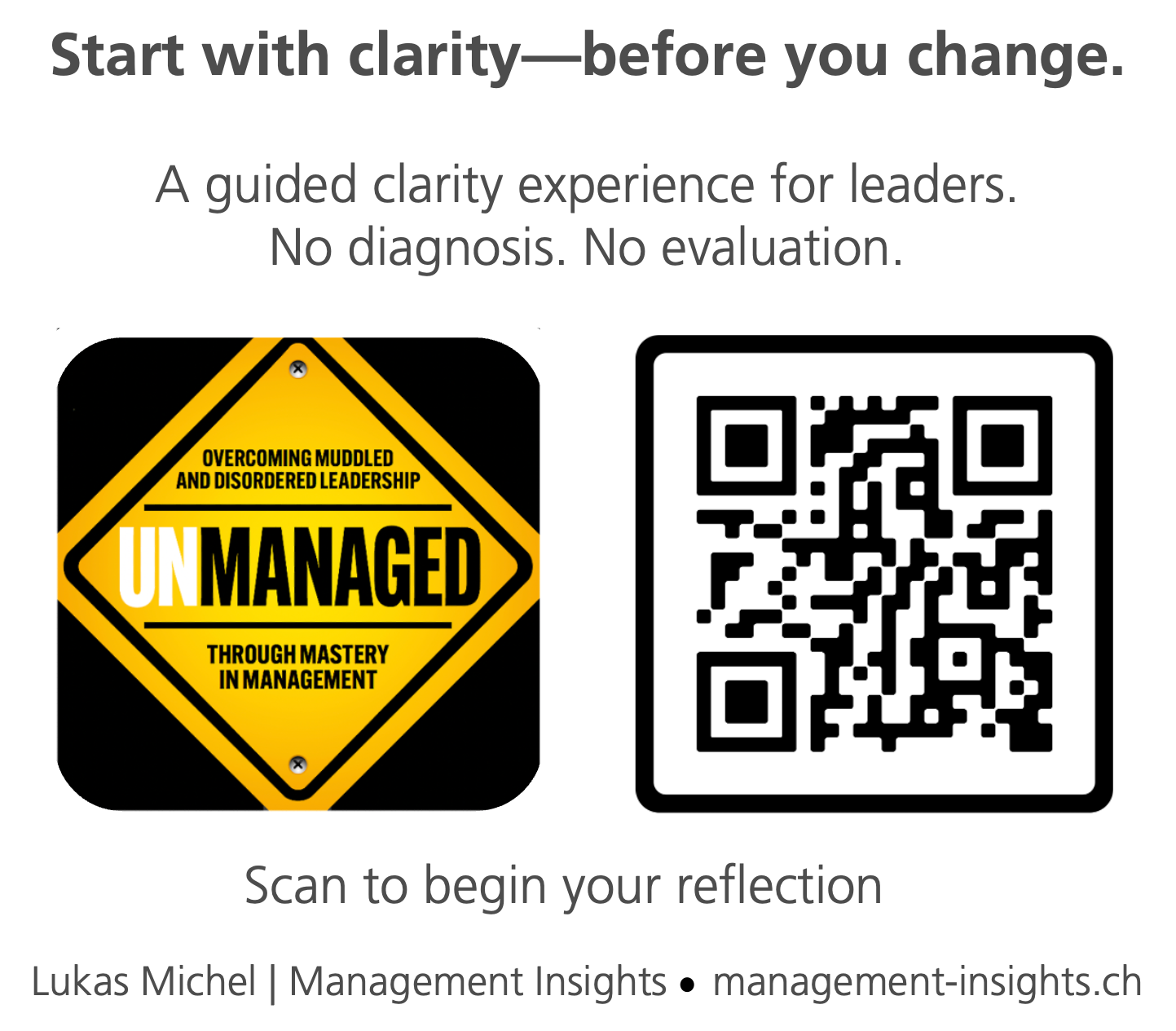 Unmanaged - Clarity Before Change App
